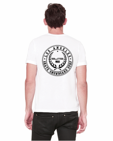 100% cotton white tshirt surf skate snowboard streetwear brand in los angeles
