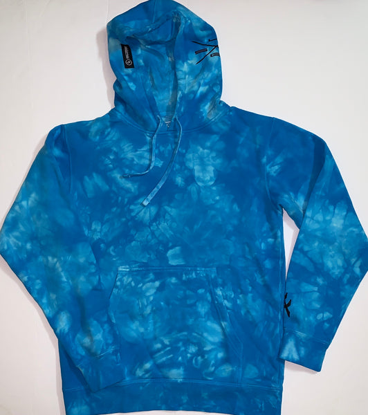 SLFE. (CA) AQUA Mid-weight Tie Dye Hooded Pullover (unisex)